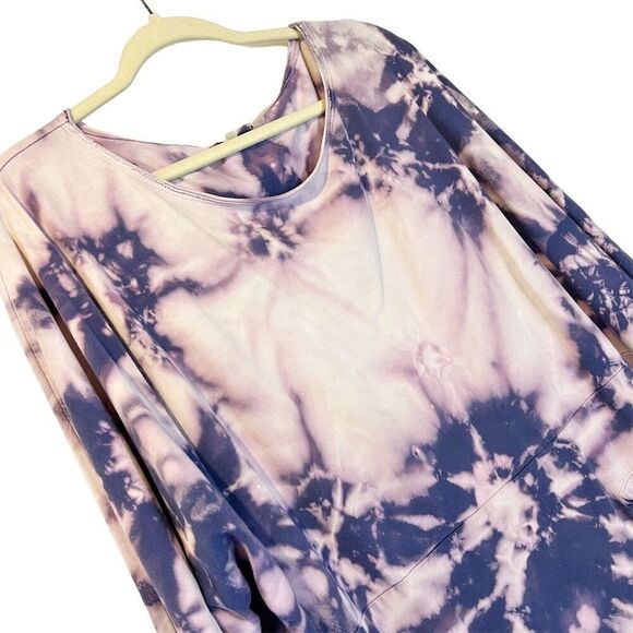 Fresh Produce Women's Purple Tie Dye Long Sleeve Art to Wear Top XL Bohemian - Picture 6 of 7